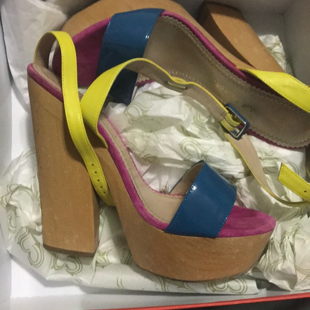 Jean Michael- Cazabat Platform multi-color sandals